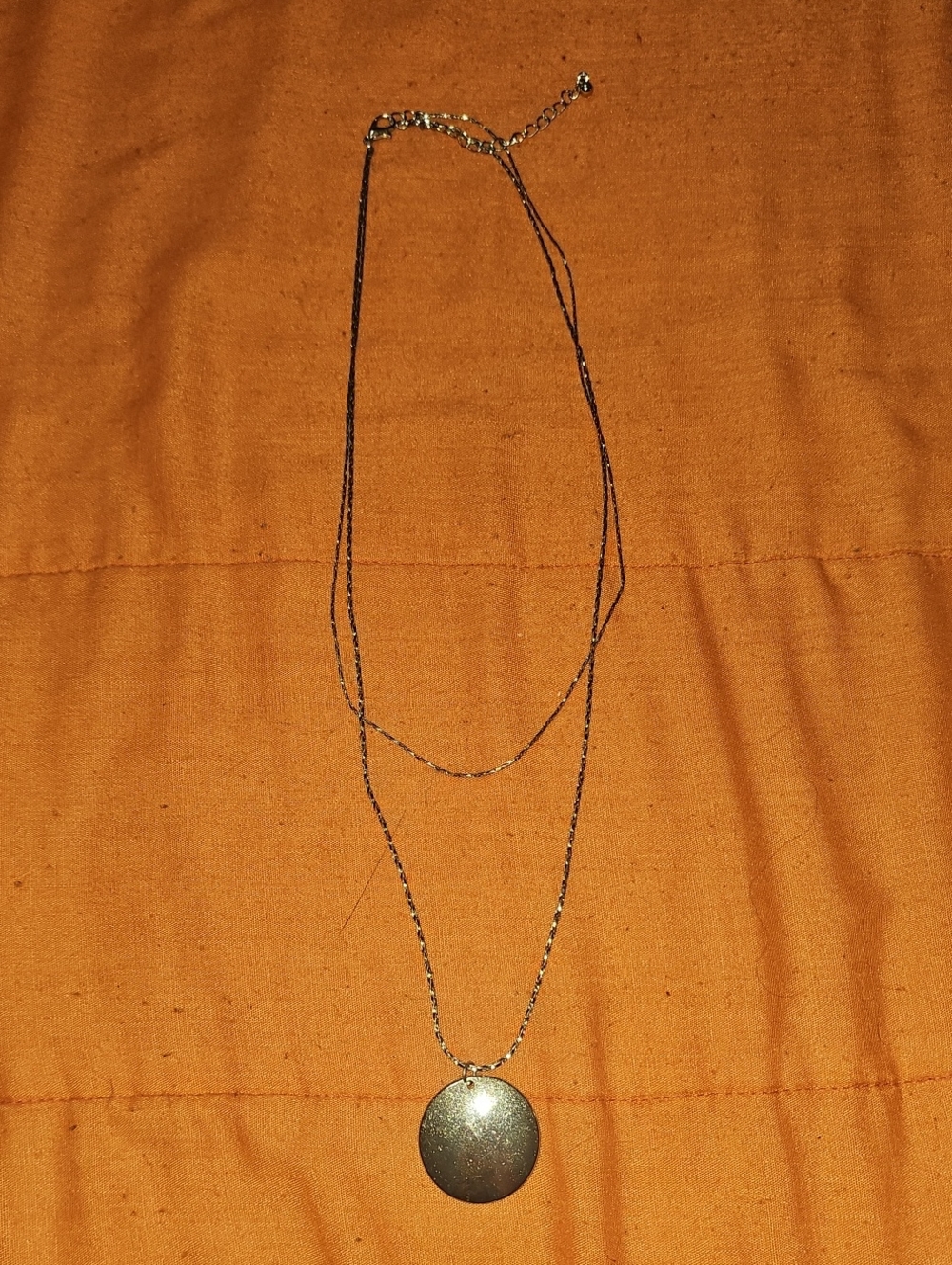 Womens Gold Double Layered Chain Necklace